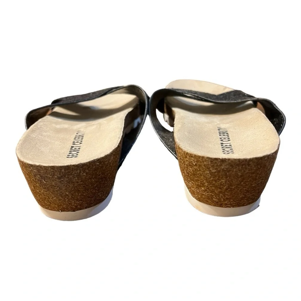 Secret Celebrity Cookie Crumble Glitter Slides Vegan Size 8M